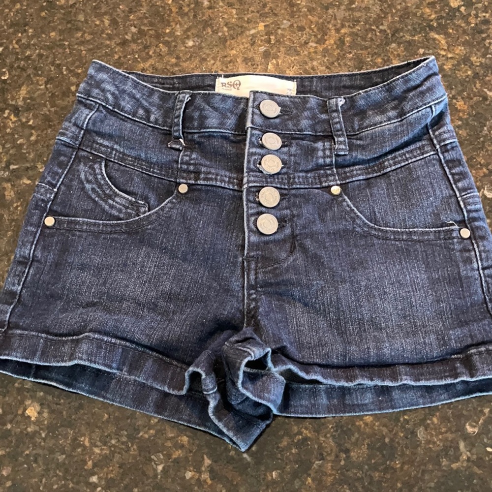 RSQ denim high rise shorts, size 3